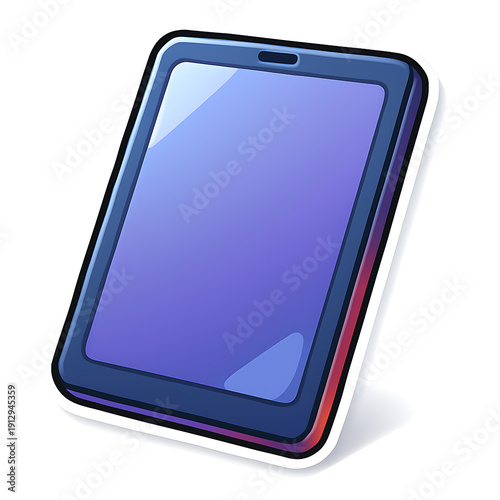 Modern Digital Tablet Device with Blank Screen.