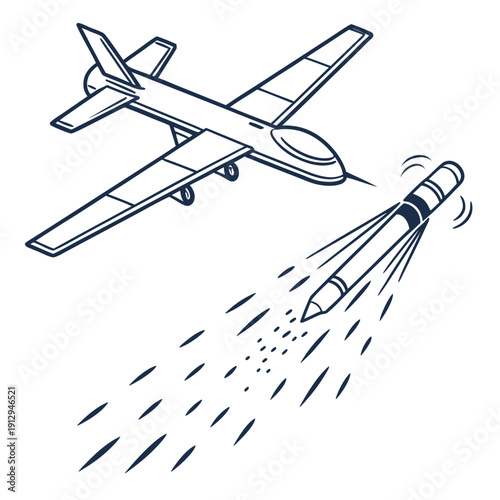 Drone firing missile during flight precision strike 1