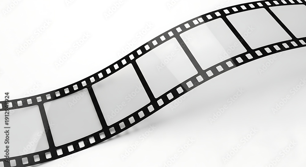 Fototapeta premium A film reel on a white background