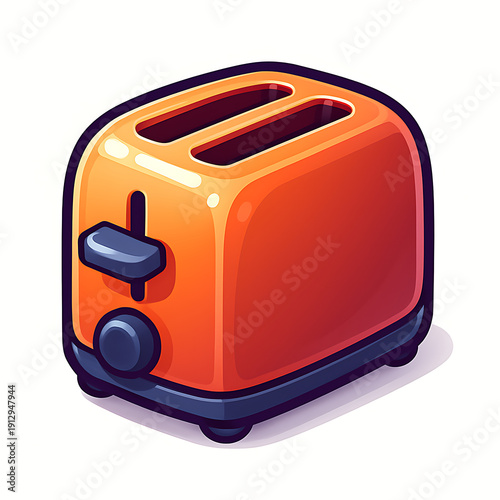 Orange Toaster Appliance.