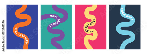 Colorful Motivational Quotes and Positive Mindset Designs