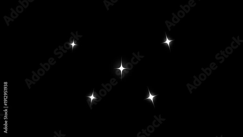 Wallpaper Mural Twinkle Sparkling Stars Shine Animation 4K, White Cartoon Rotating Starry Lights on Vibrant Black Screen, Retro Glitter Motion, Seamless Chroma Key Festive Overlay Background Torontodigital.ca