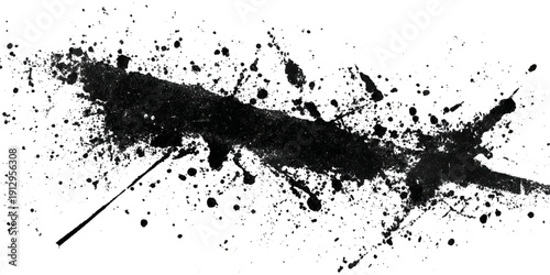 Decorative grungy brush stroke texture. grunge rough splat shapes dirty ink stains and abstract artistic background design.