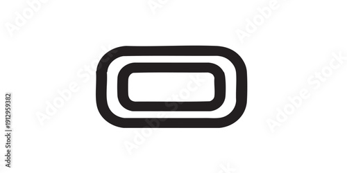 Black and white flat vector icon of a soap bar, minimal outline style, single centered composition, isolated on white background, clean design.