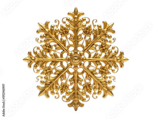 Ornate Golden Baroque Architectural Ornament Against Black Background