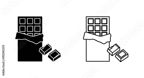 Chocolate bar gifts wrapped in brown paper with ribbon and tag, christmas gift Vector