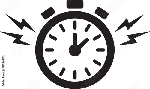 clock on black background