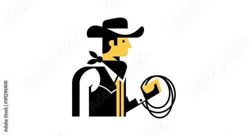 Cartoon style illustration of a man with a sword and a gun wearing a hat and mustache