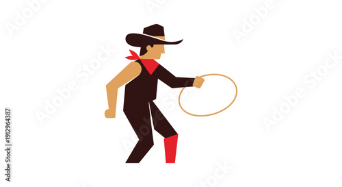 Silhouette illustration of a girl wearing an elegant hat in a fun cartoon style