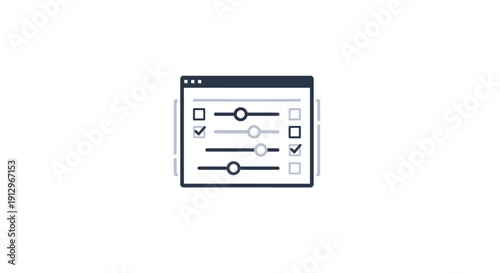 Graphic User Interface Slider Controls Window.