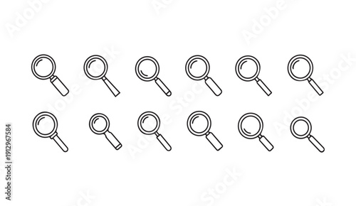 Magnifying Glass Icons Pattern Vector Illustration Searching Concept Stock Media