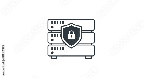 Secure server with lock shield protection.