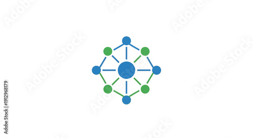 Molecular structure with connected nodes.