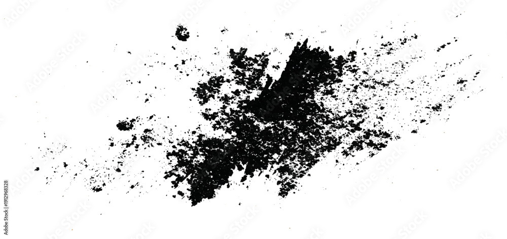 Fototapeta premium Decorative grungy brush stroke texture. grunge rough splat shapes dirty ink stains and abstract artistic background design.