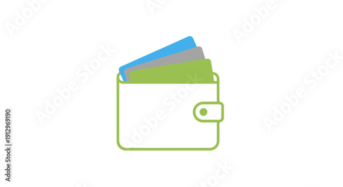 Free Download Simple Wallet Icon with Credit Cards. - GFXLoad