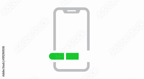 Smartphone Battery Charging Indicator Icon.