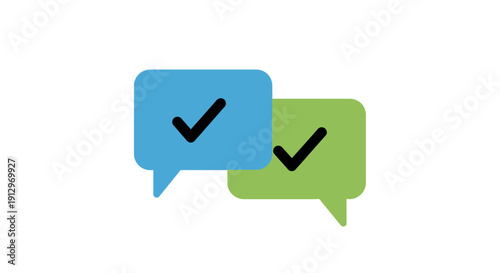 Speech Bubbles with Checkmarks Approved.