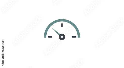 Speedometer Gauge Measuring Speed and Performance.
