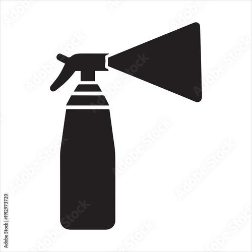 Fixing spray silhouette vector art illustration and minimal black and white design