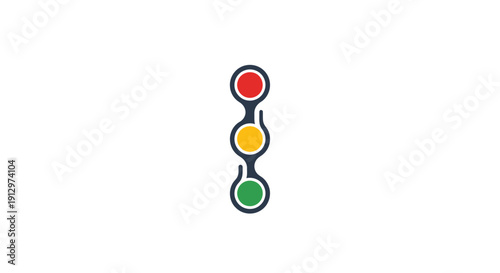 Traffic Light Signal with Red Yellow Green.