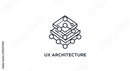 Ux Architecture Design Concept Icon.