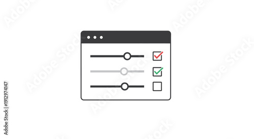 User Interface Slider Controls and Checkboxes.
