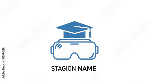 Virtual Reality Education Graduation Concept.