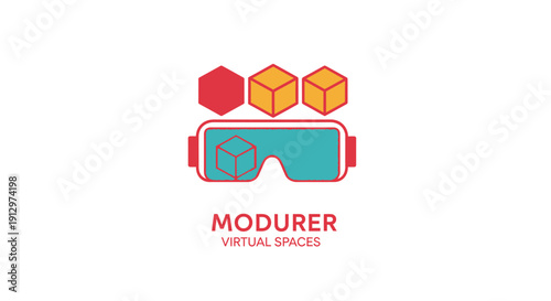 Virtual Reality Glasses Headset Device.