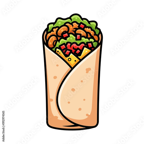 Cartoon Burrito Illustration