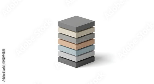 Stacked color blocks arranged vertically in gradient tones for design and illustration purposes