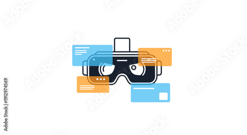 Virtual Reality Headset Device Technology.