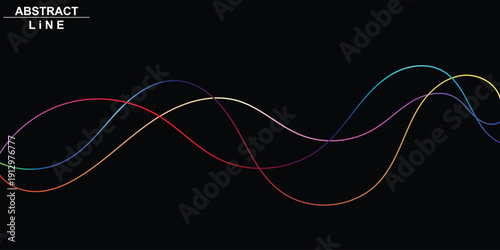 Technology abstract lines on white background. Undulate Grey Wave Swirl, frequency sound wave, twisted curve lines with blend effect	.