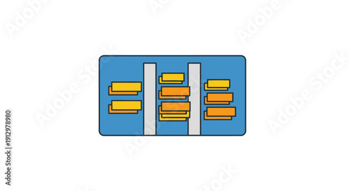 Blue server with orange hard drives.