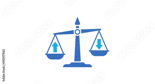 Balance Scale with Arrows Up Down.