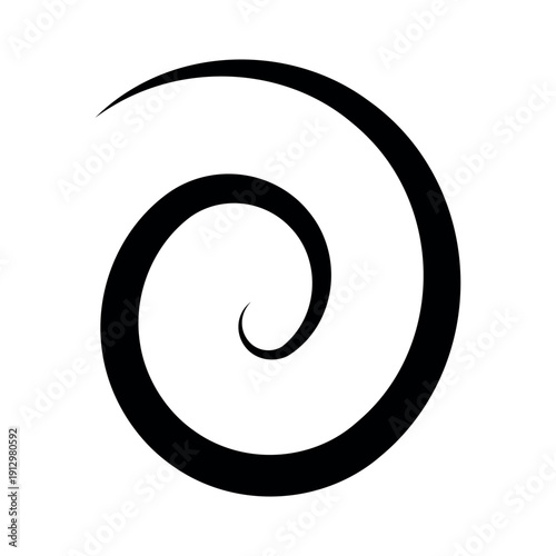 Abstract Black Spiral Swirl...