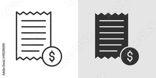 Invoice File Icon representing stored billing documents, downloadable invoice records, digital payment files, and organized financial documentation.