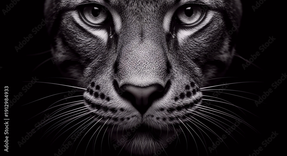 Obraz premium Black Panther Close Up Portrait