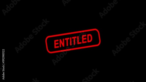 Entitled Text Stamp animation