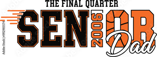 The Final Quarter Senior Dad Basketball Illustration