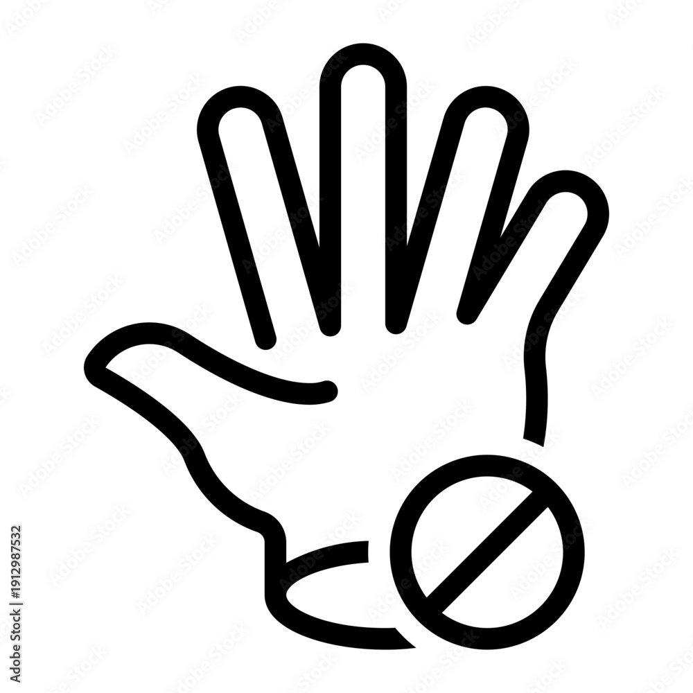 Obraz premium block line icon