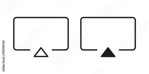 Airplay icon symbol vector illustration on white background. Flat design.