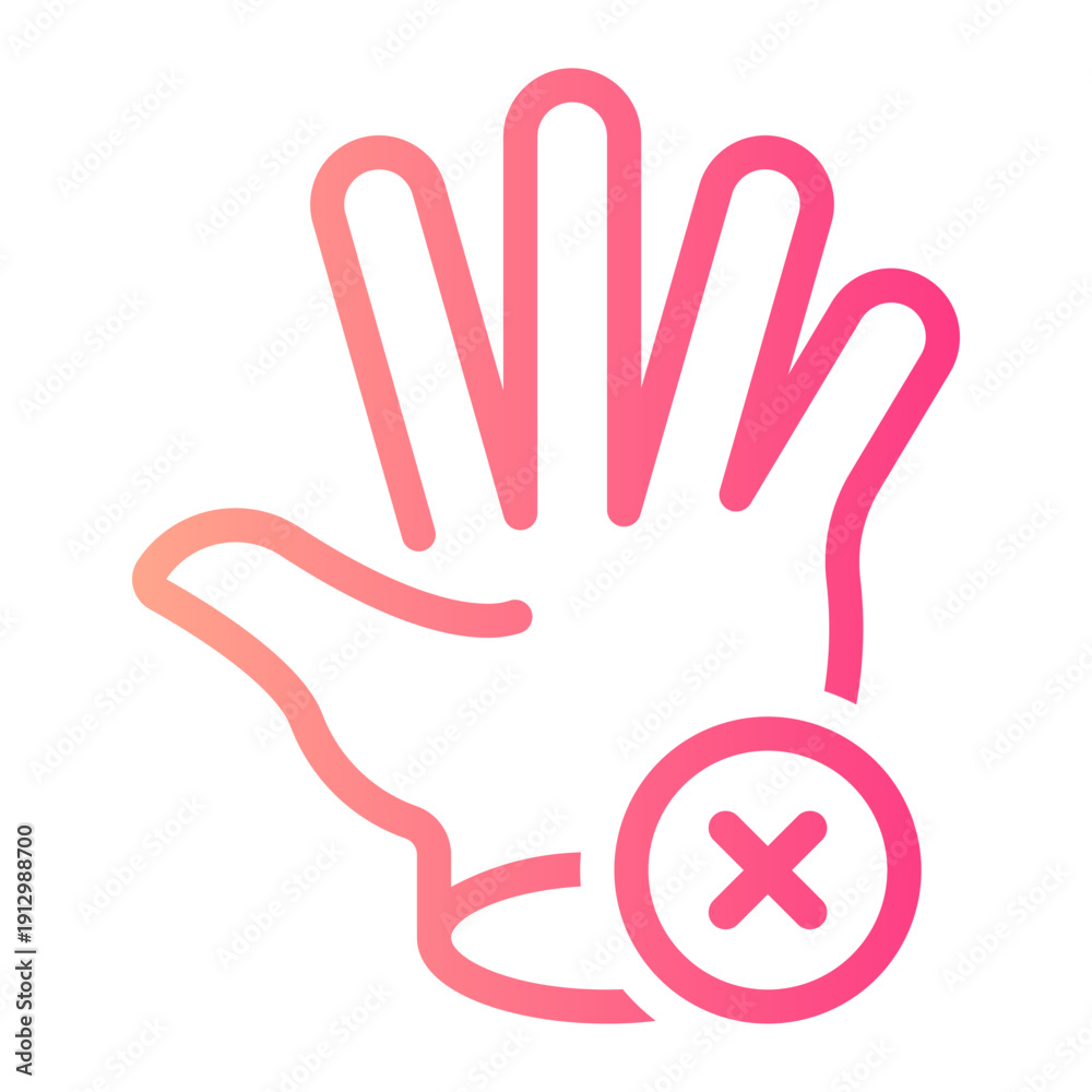 Fototapeta premium delete gradient icon