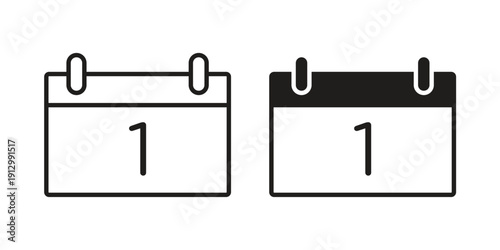 Calendar day icon symbol vector illustration on white background. Flat design.