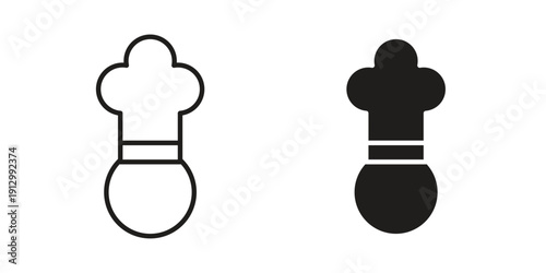 Chef icon symbol vector illustration on white background. Flat design.