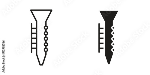 Clarinet icon symbol vector illustration on white background. Flat design.