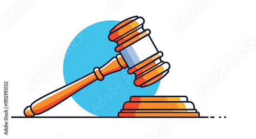 Judge gavel resting on a stack of coins symbolizing justice and financial law