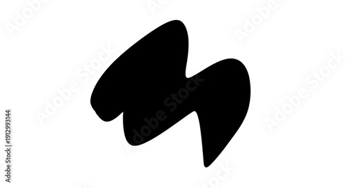 Black Brush Stroke Artistic Design Element.