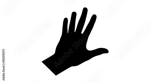 Black Silhouette of an Open Hand.