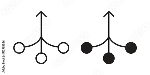 Consolidation icon symbol vector illustration on white background. Flat design.