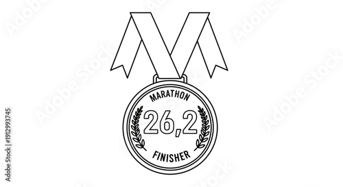 Fotografie Marathon Finisher Medal Illustration.